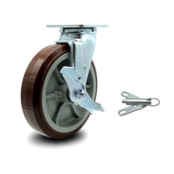 Greenlee Swivel Caster with Brake & Bolt-On Swivel Lock - MA6065 GMX Cart - SCC